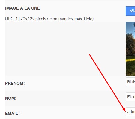 changer son adresse email