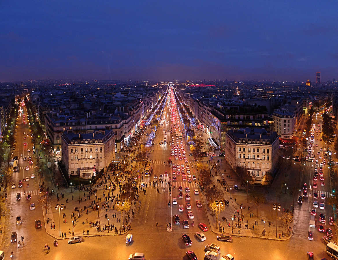 Paris vu depuis l'arc de triomphe