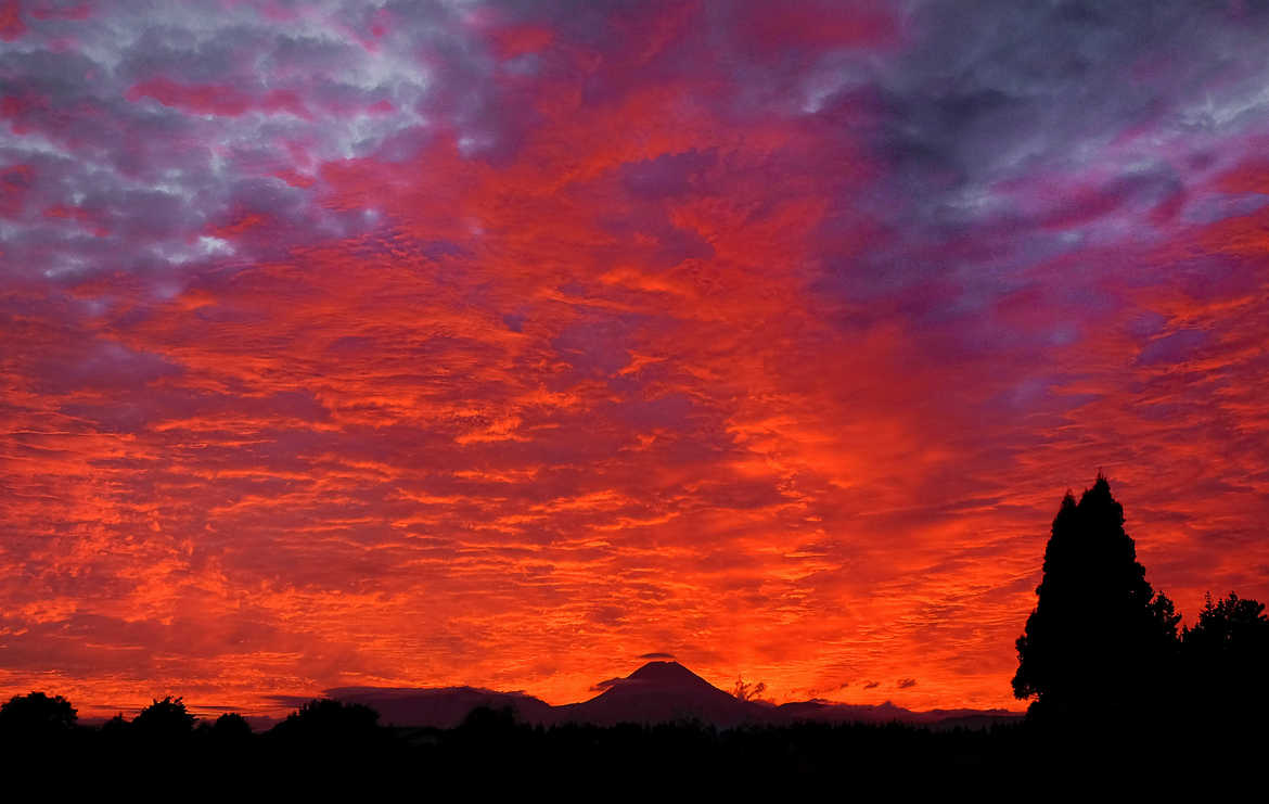 Soleil levant sur le Tongariro