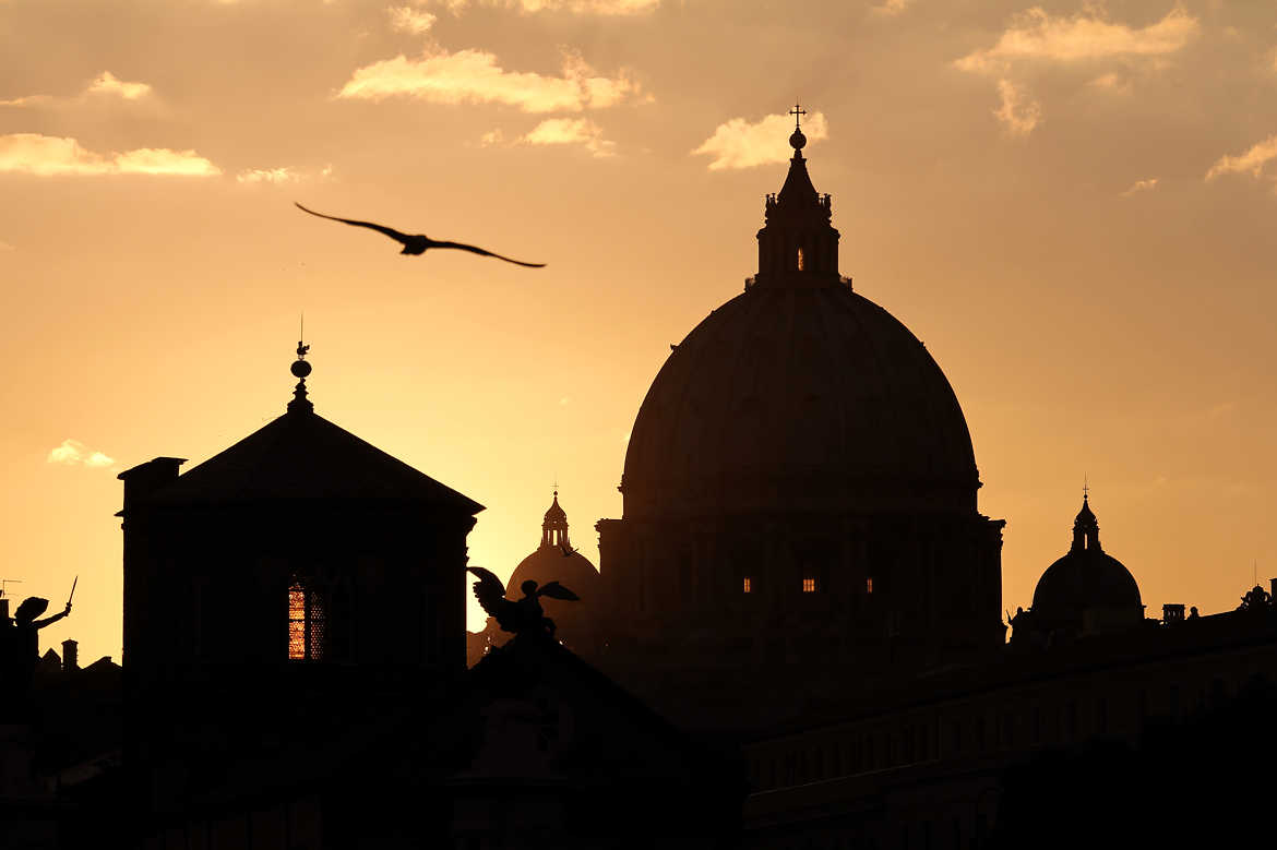 Couché de soleil sur le Vatican
