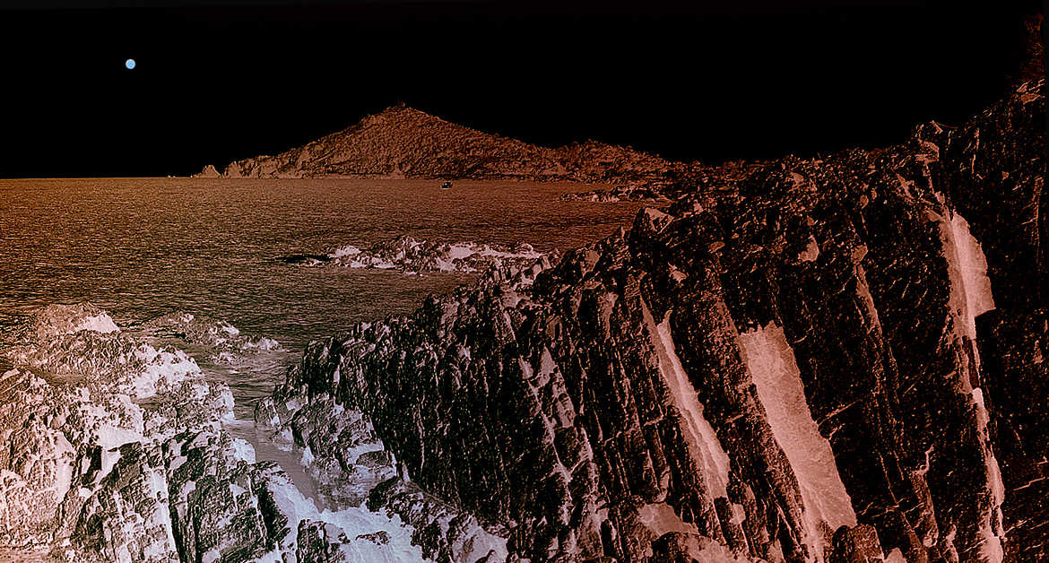 Clair de terre vu de Mars