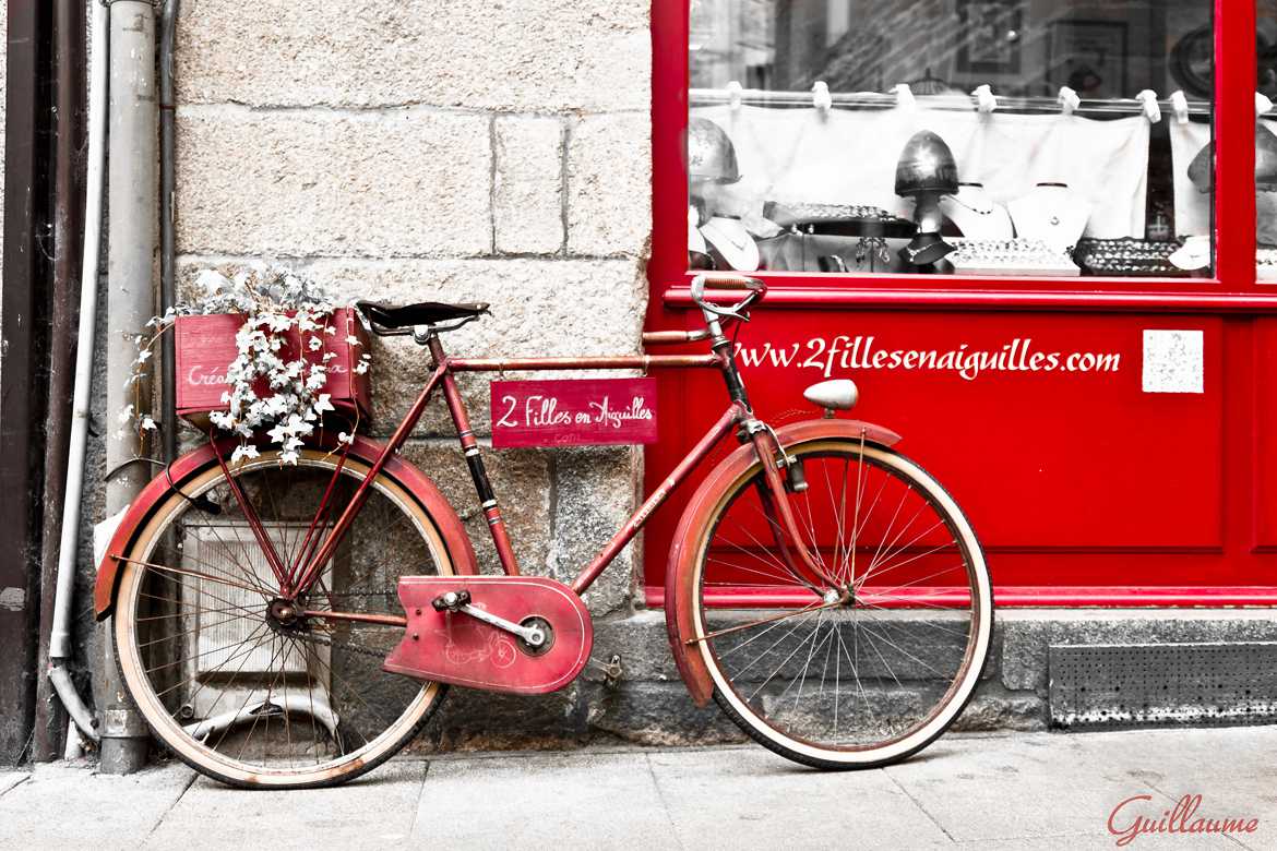 A bicyclette....