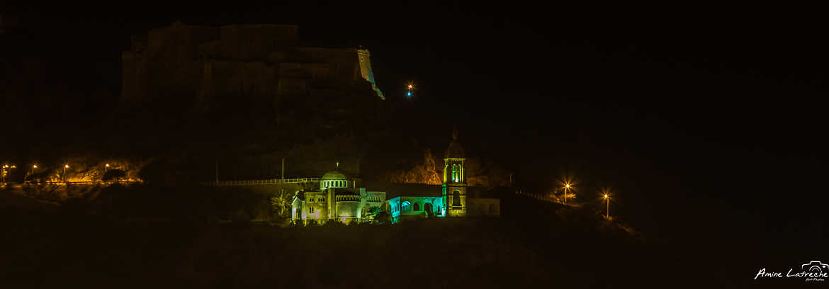 Santa Cruze d'Oran Algerie de nuit.