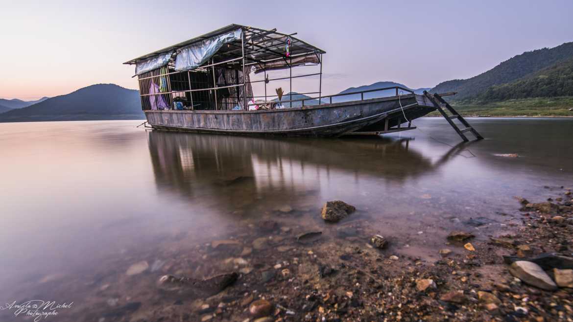 Boat on Dam Mae Kuang