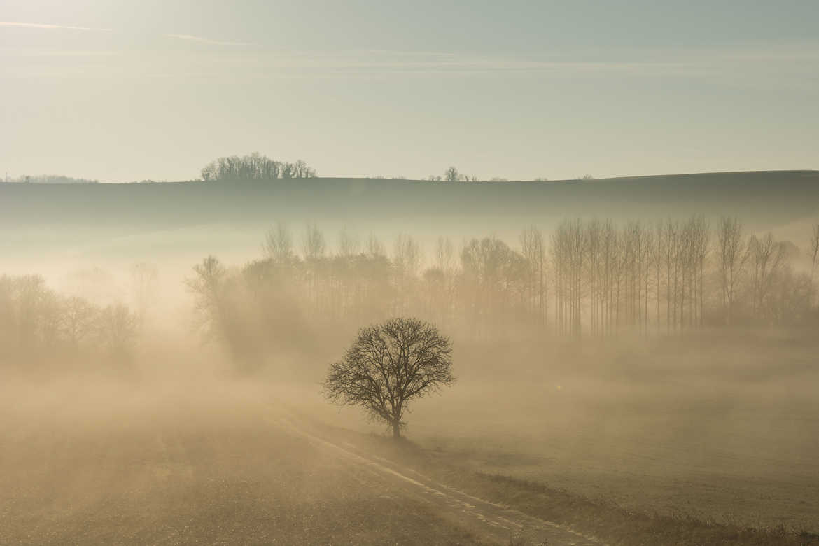 Ciel de Dordogne au petit matin