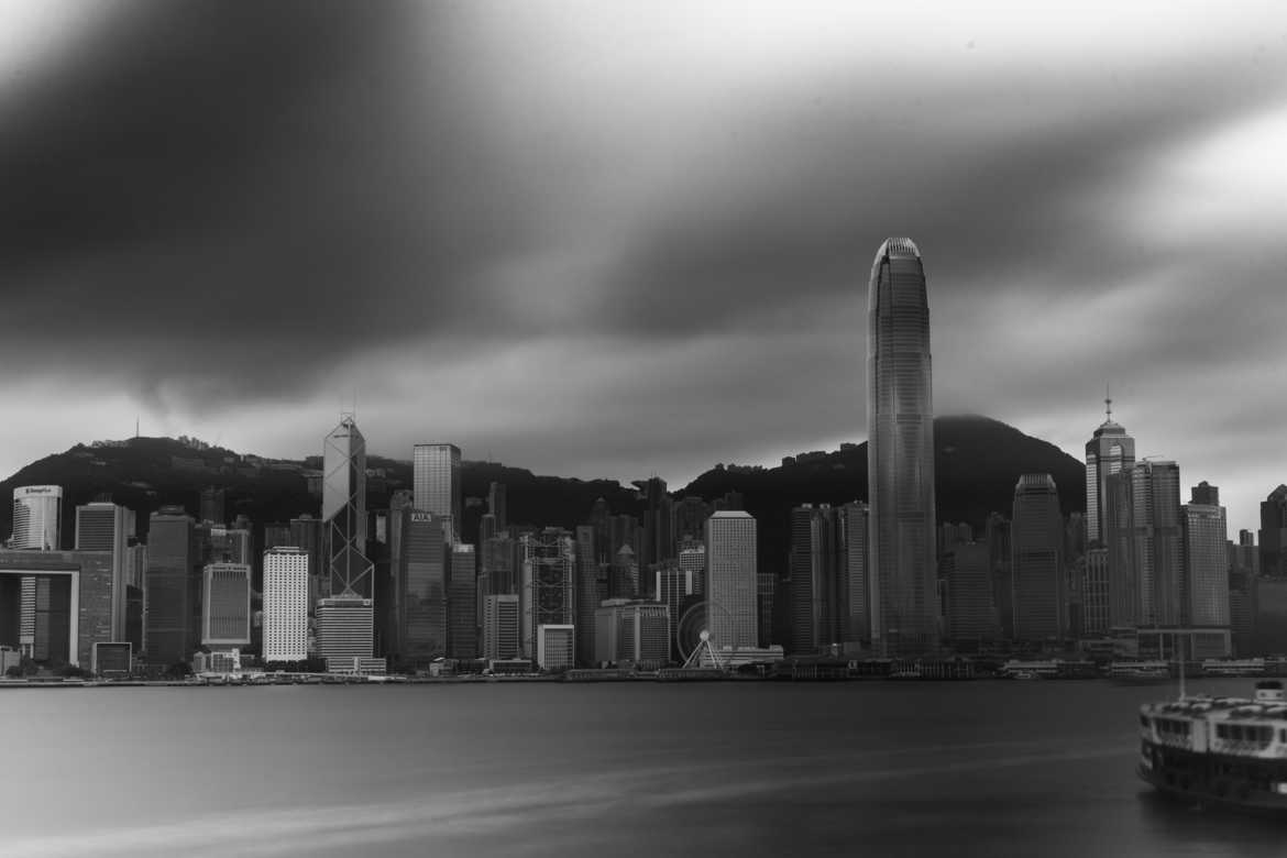 Longue exposition sur Hong Kong