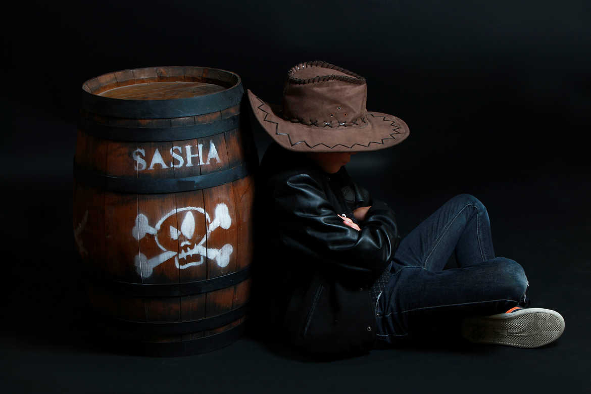 Sasha en mode cowboy