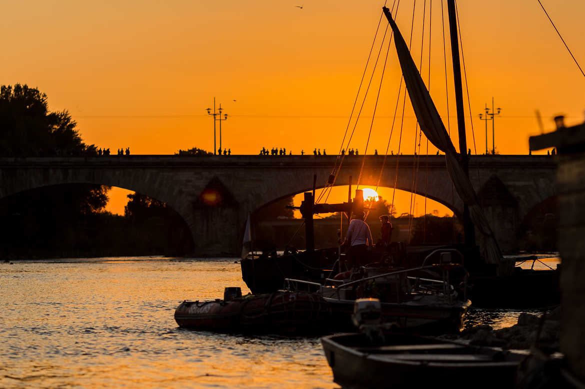Coucher de soleil sur le Festival de Loire