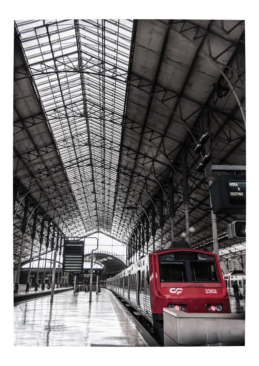 Train à quai, Lisbonne