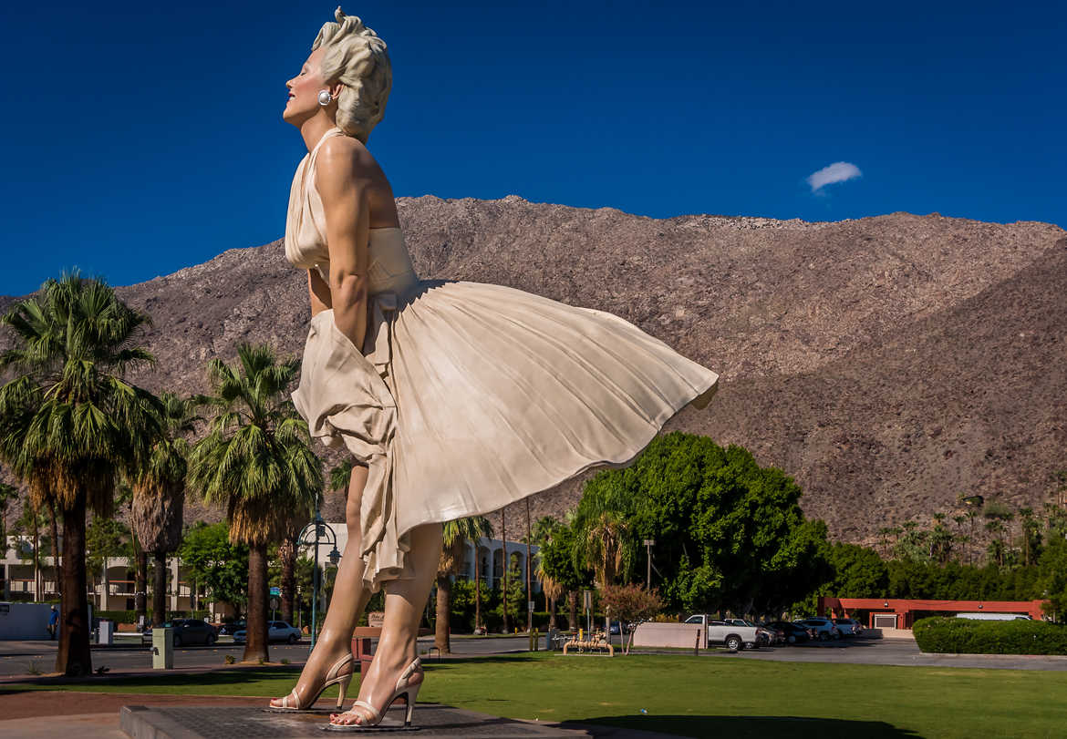 Statue de Marilyn Monroe à Palm Springs