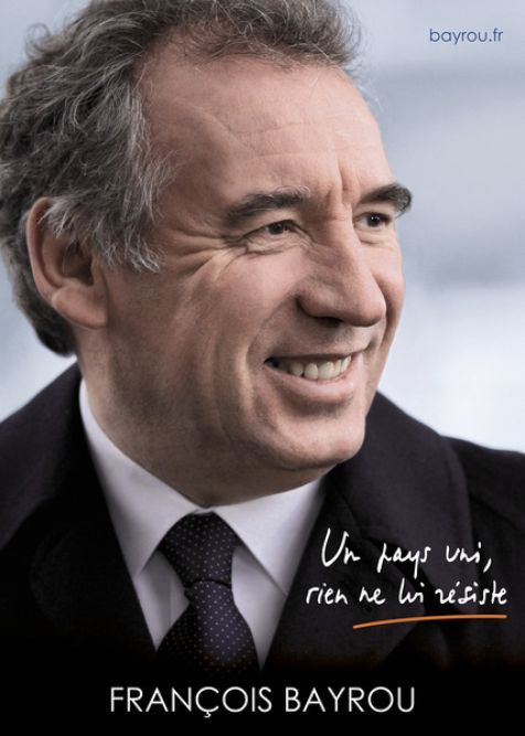 bayrou - affiche officielle pour la campagne a la presidentielle 2012