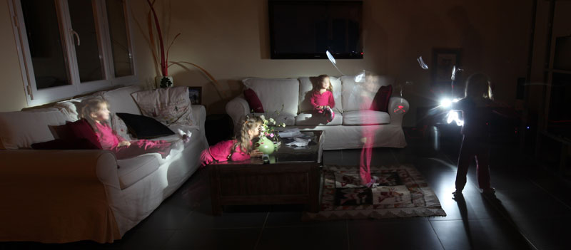 Exemple de photographie de Halloween en utilisant le light painting