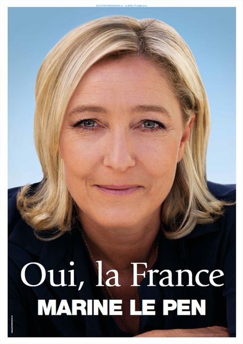 Le Pen - affiche officielle de la campagne Presidentielle 2012