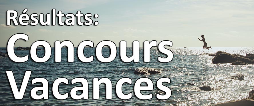 Resultats du concours photo vacances