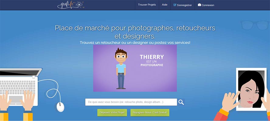 grafi.fr place de marche photographes designers retoucheurs