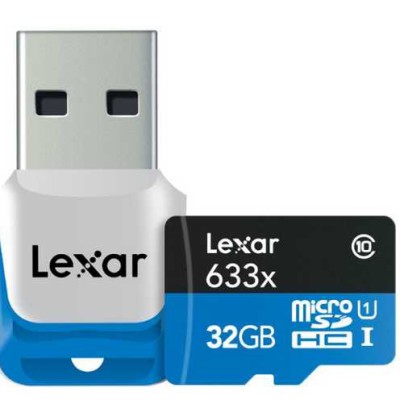 Lexar 32 Go Carte mémoire MicroSDXC Classe 10 UHS-I avec Lecteur USB 3.0 @ Amazon flash