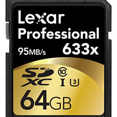 Lexar Professional 64 Go Carte memoire SDHC Classe 10 UHS-I U3 633x LSD64GCBEU633 @ Amazon.fr