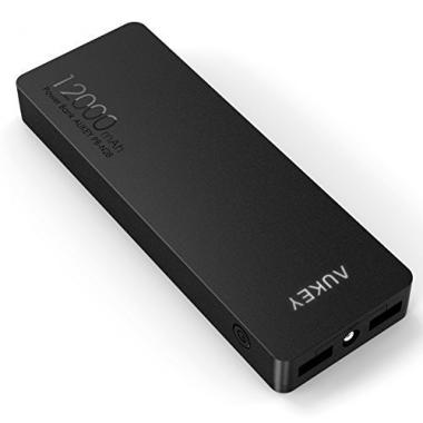 AUKEY Batterie externe 12000mAh 2.4A * 2 ports USB sortie avec la Technologie AIPower @ Amazon.fr