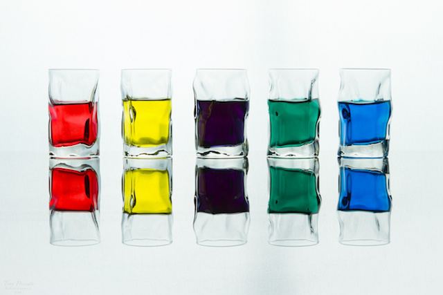 verres colorés