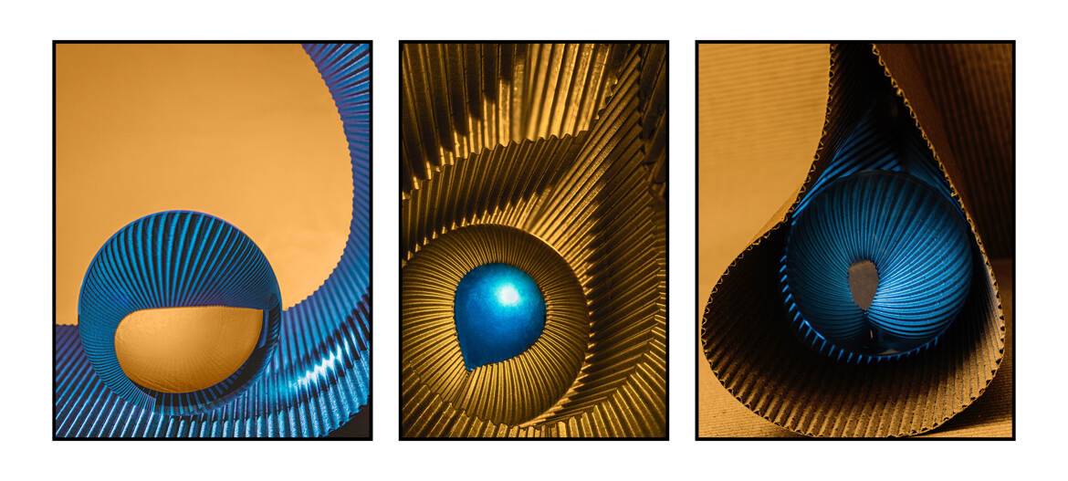 triptyque d'ondulations cartonnées