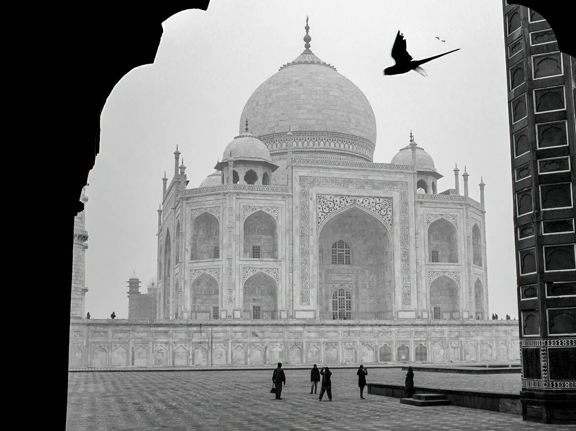 Vue sur le Taj Mahal