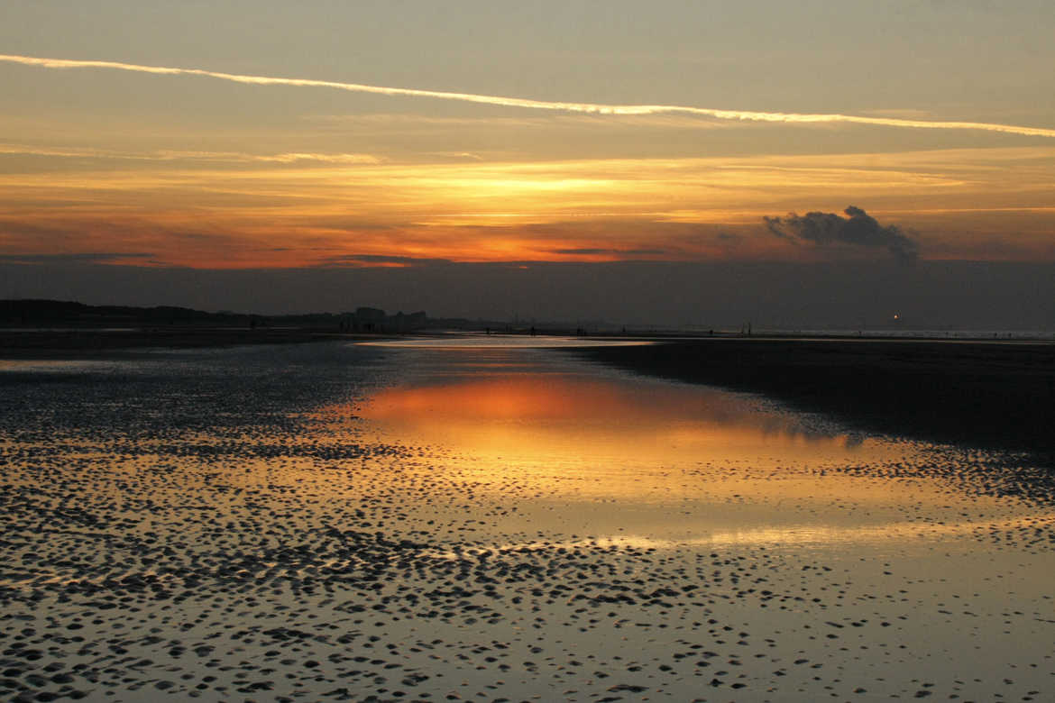 Coucher de soleil sur la plage