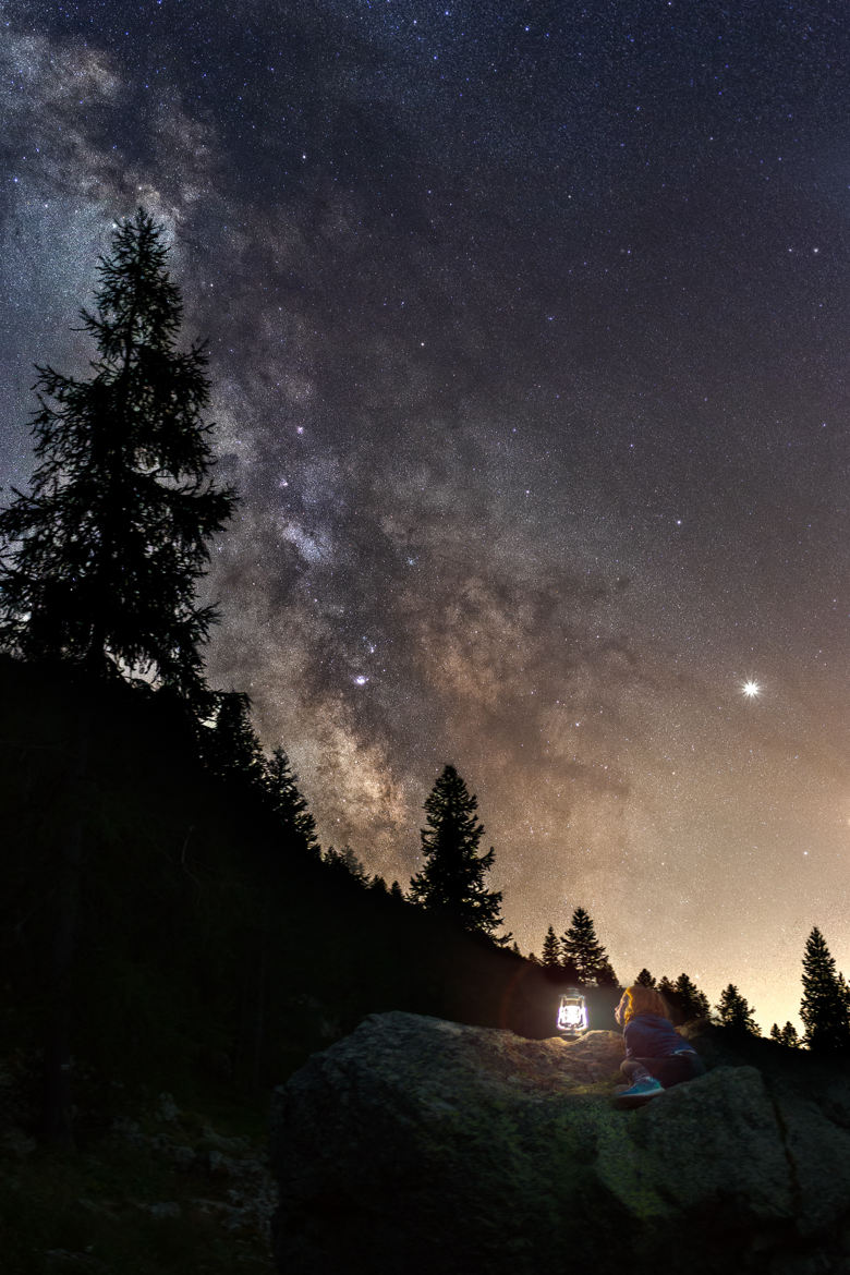 Amener sa fille voir les étoiles