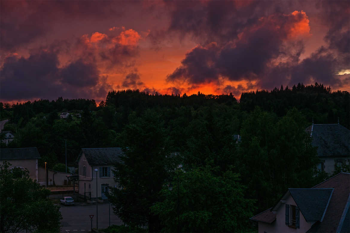 Paysage enflammé