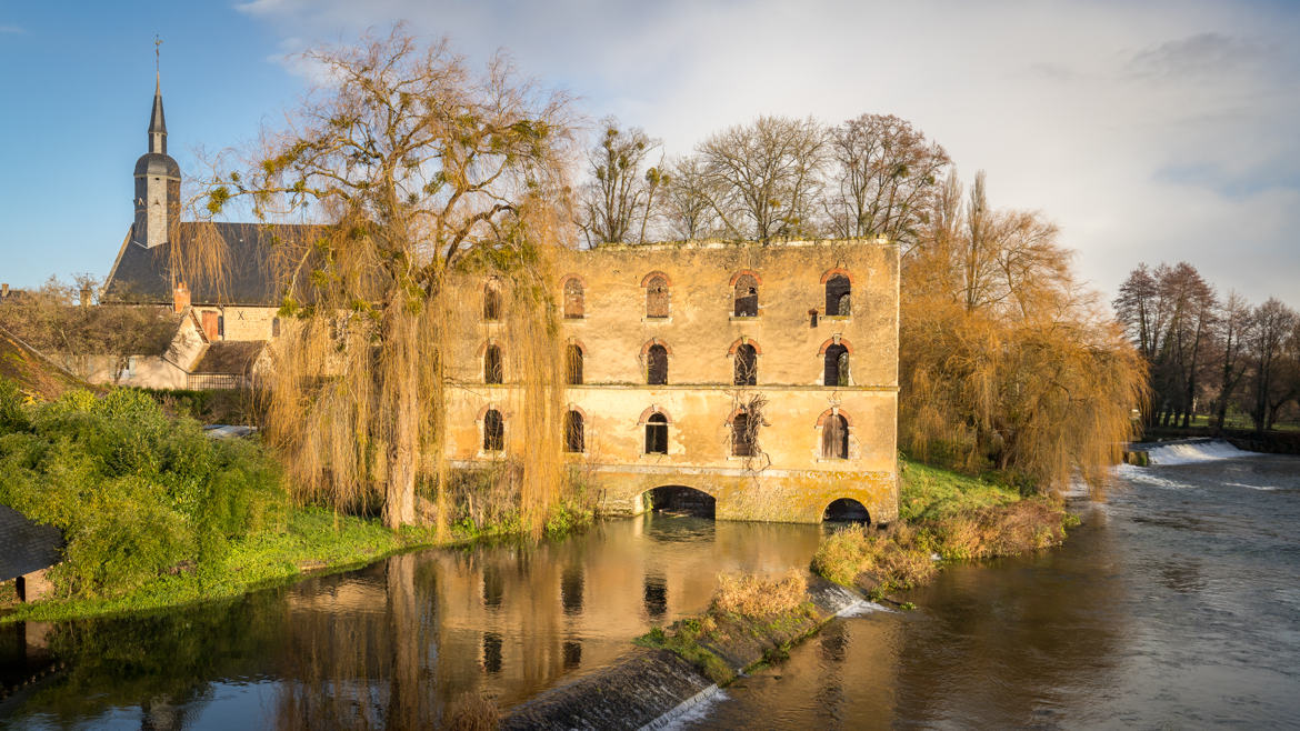 Lever de soleil sur le moulin