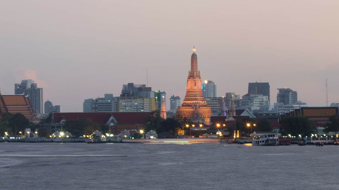 Bangkok depuis le fleuve