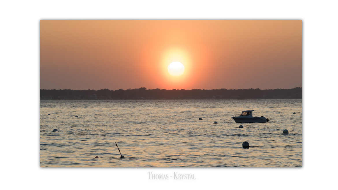 Coucher de soleil sur le bassin d'arcachon