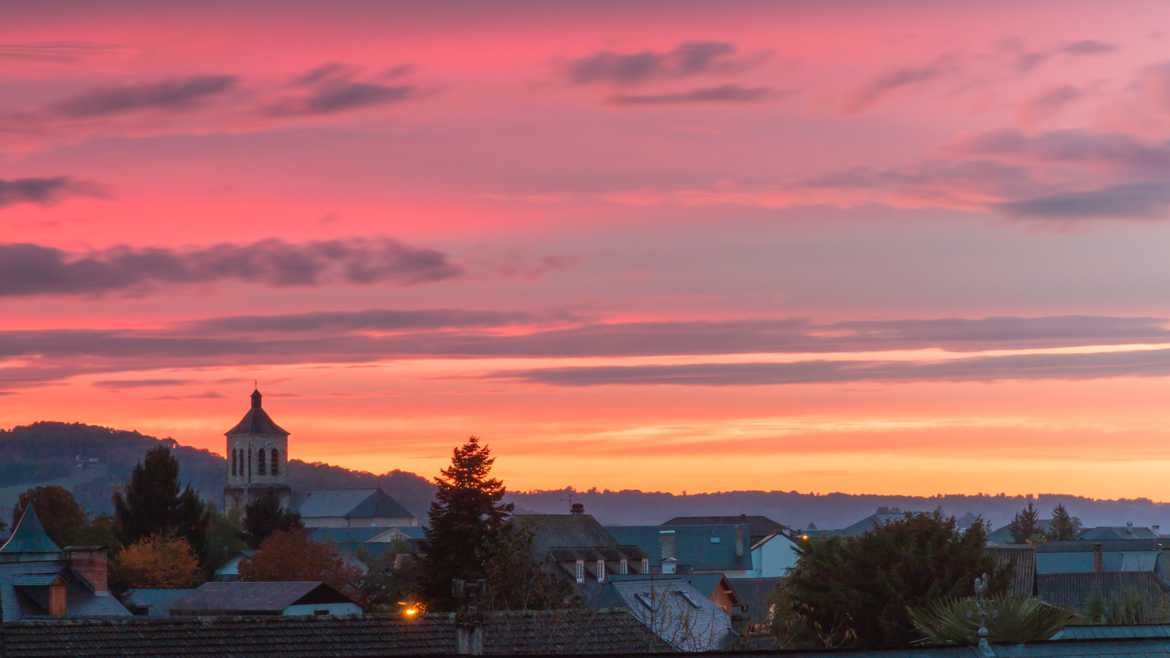 Coucher à Coarraze