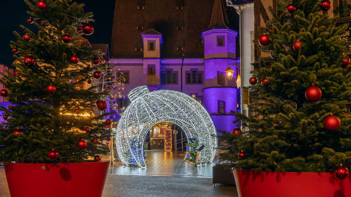 Les boules du marché de noel de Sélestat en Alsace