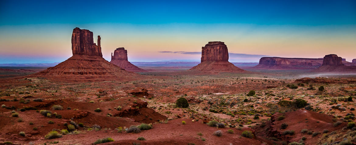 Crépuscule à Monument Valley