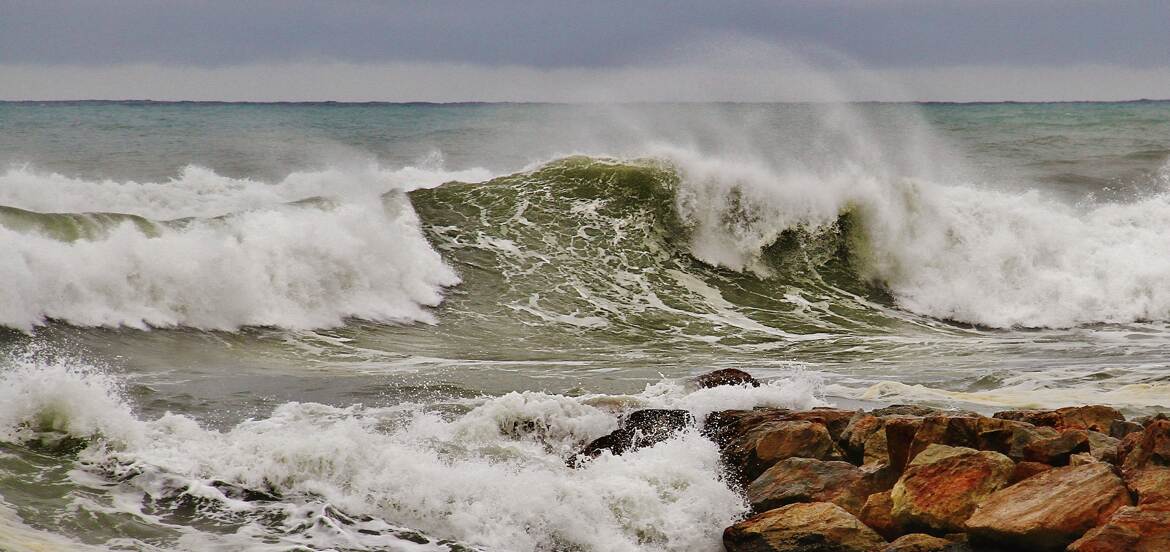 La mer en furie...