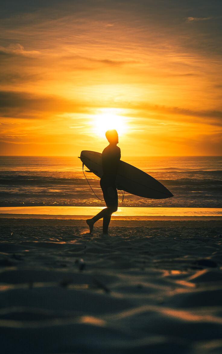 Coucher de soleil dans les Landes