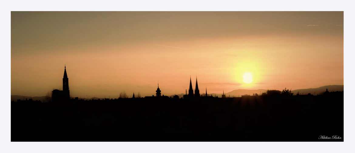 Couché de soleil sur Strasbourg