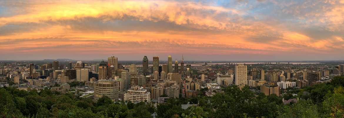 Coucher de soleil sur Montréal