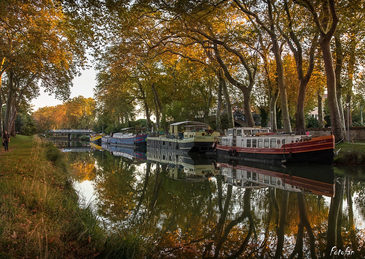 Couleurs d'automne sur le Canal du Midi