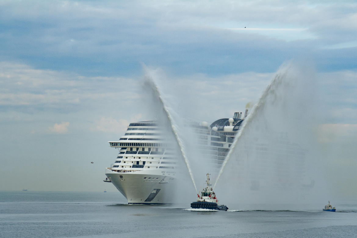 MSC Mareviglia au Havre ce matin