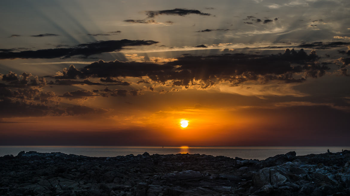 Coucher de soleil à Port aux Rocs