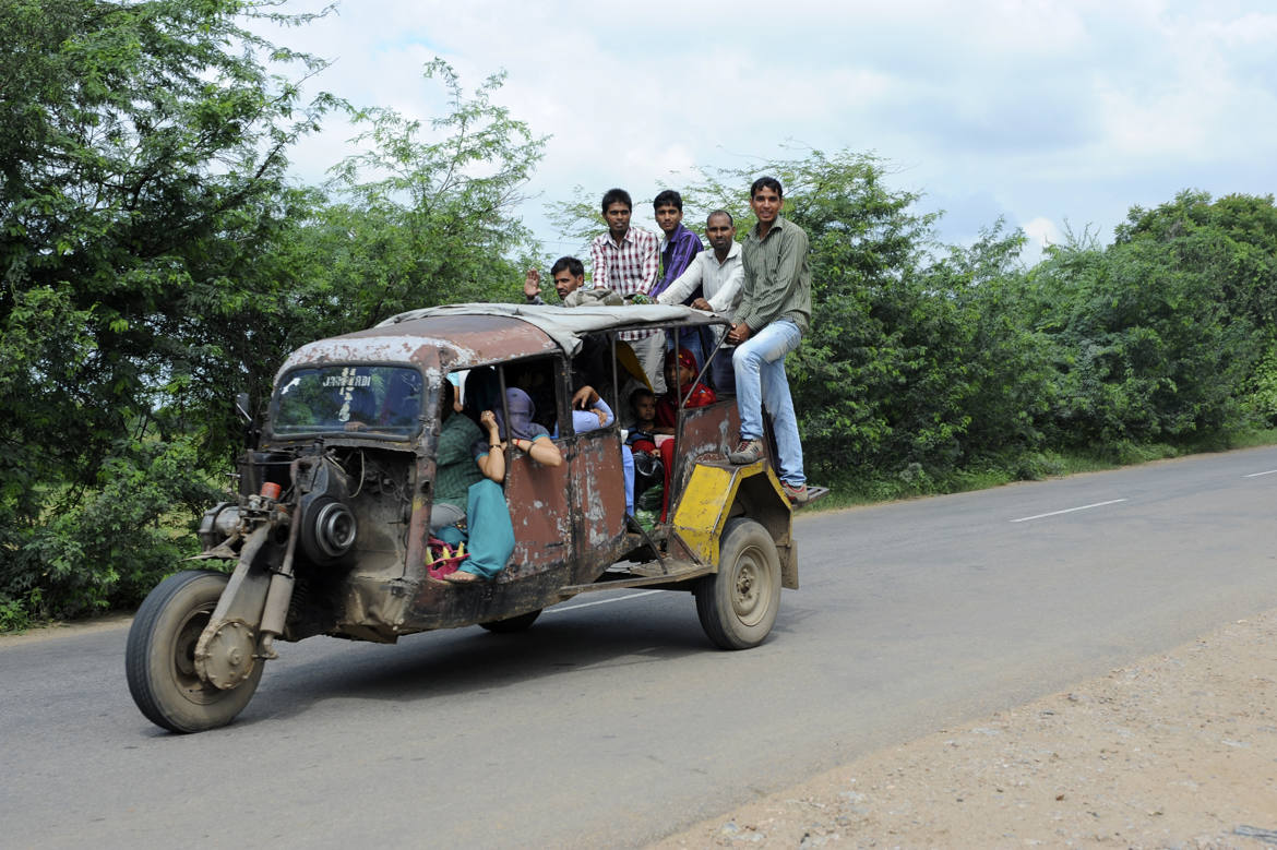 Taxi brousse en Inde