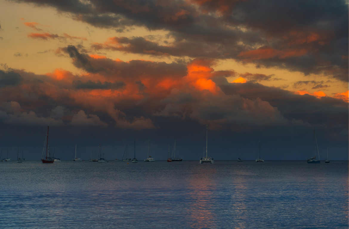 lever du soleil sur la baie de Sainte Anne