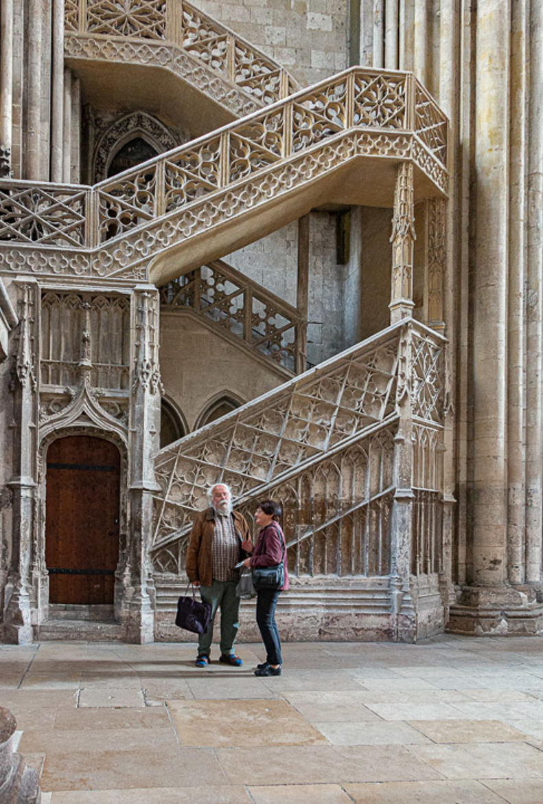 ROUEN Cathédrale Notre-Dame Escalier de la Bibliothèque du Chapitre