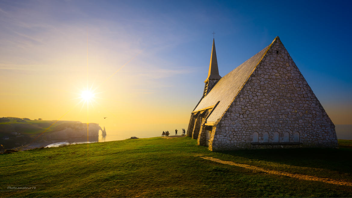 Sunset in Etretat