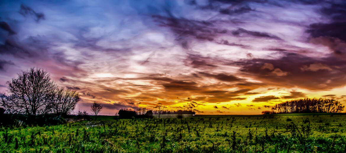 Un couché de soleil multicolore
