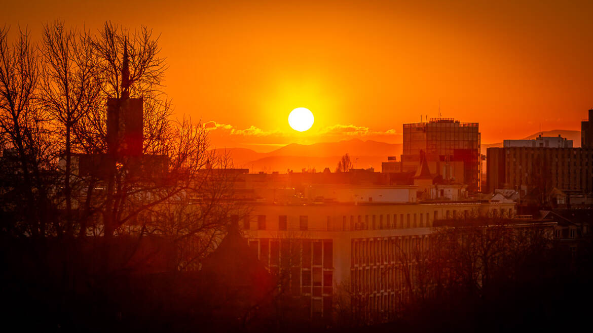 Le coucher de soleil Strasbourgeois