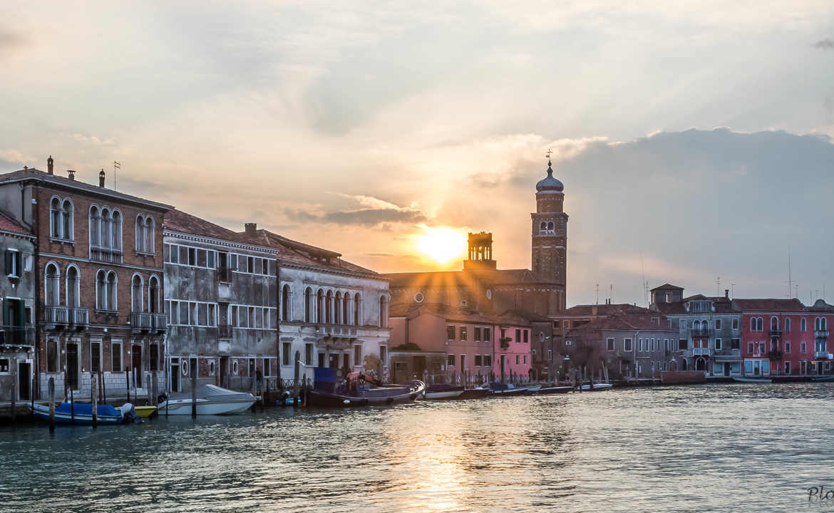 Coucher de soleil sur Murano