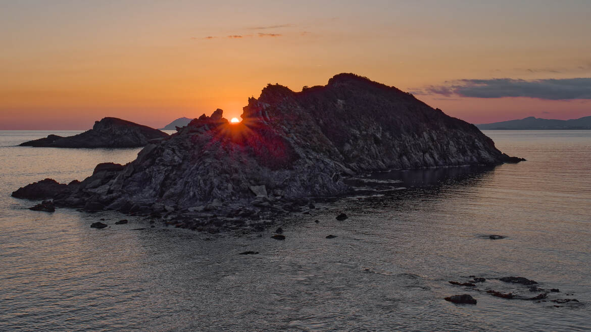 Couchant sur l'île longue
