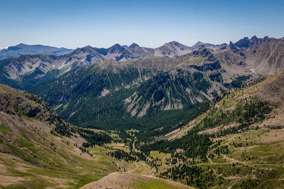 Vue du col de la Bonette